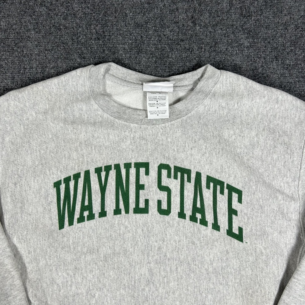 Champion Reverse Weave Wayne State University Sweatshirt Medium Gray #2502 - Picture 4 of 8